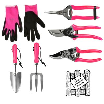 Burgon & Ball Florabrite Garden Tool Set
Fluorescent Pink Finish.
Gloves, Hand Folk and Trowel, Snips, Pruner Secateurs, Bypass Secateurs.