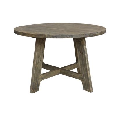 French Round Dining Table Made from recycled wood, this French Round Dining Table has a diameter of 120 cm (four feet) which is the ideal size for a four seater table.