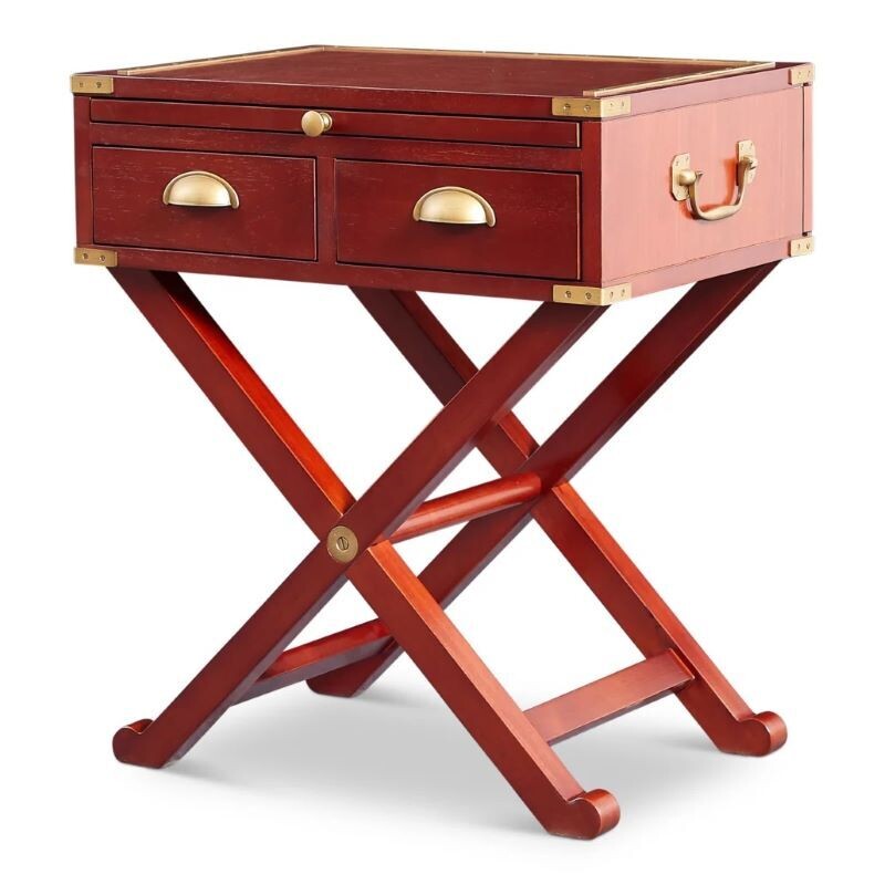 War Chest Such a beautiful and unique piece, with a beautiful desktop working area, useful storage drawers and a trellis style stand.