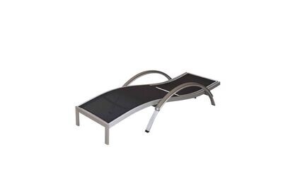 Deluxe Brushed Nickel Sun Lounger