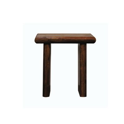 Wooden side table with square top and simple design