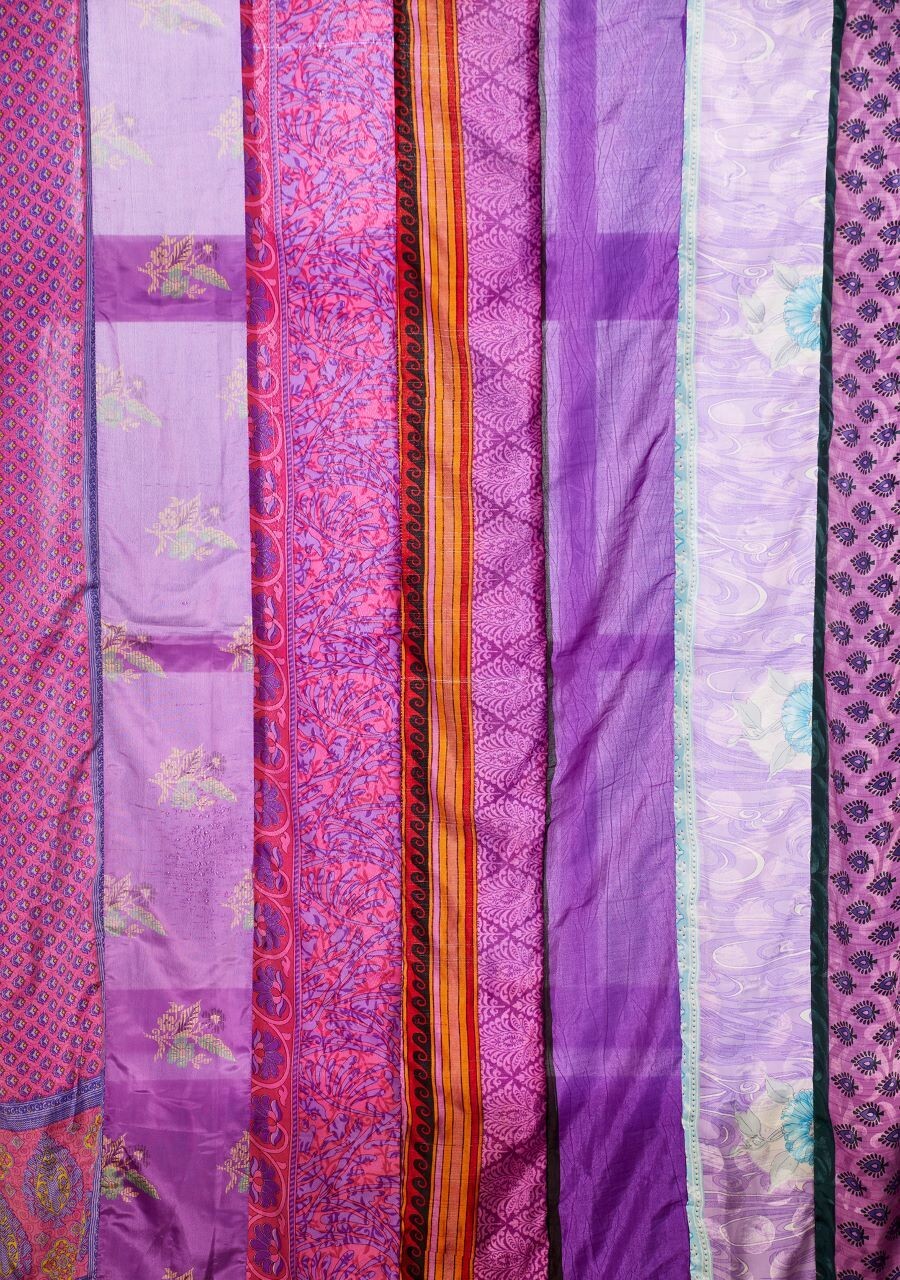 Recycled Sari Curtain Panel - Purple Our sari style curtains also come in this Purple theme