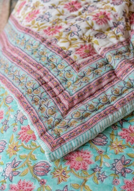 100% cotton and reversible with a contrasting colourway on each side.