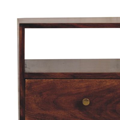 A useful shelf area as well as two good sized drawers