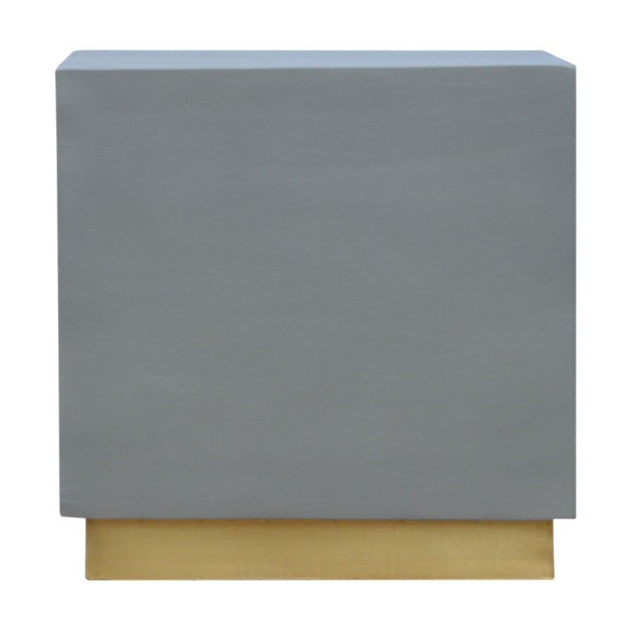 Cement Bedside Table A contemporary bedside cabinet and ideal if you just want somewhere to put things overnight- in other words, no store drawers or doors!