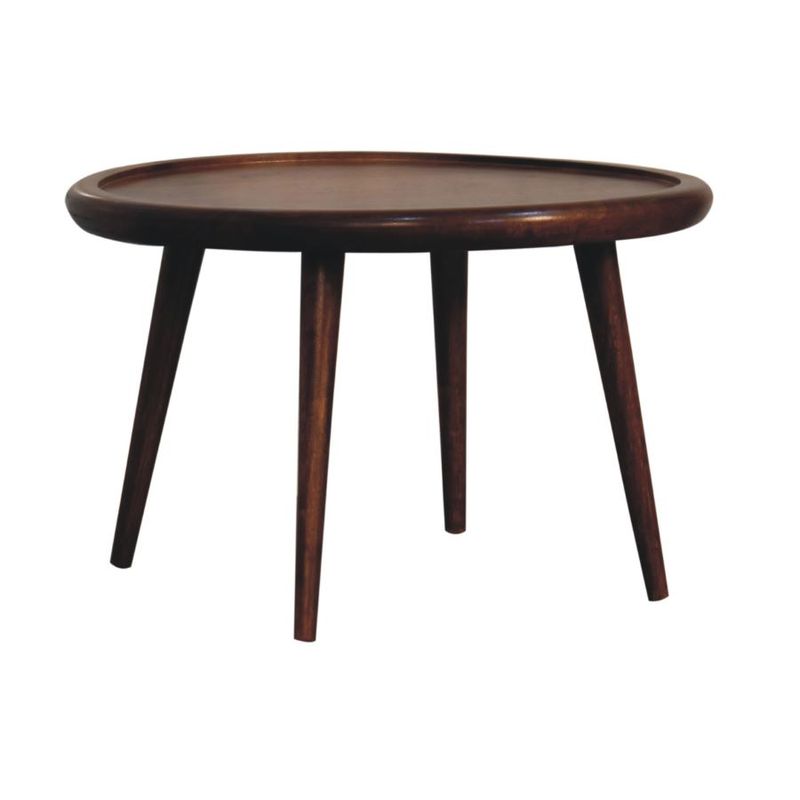 Made of solid Mango wood, with a chestnut  finish