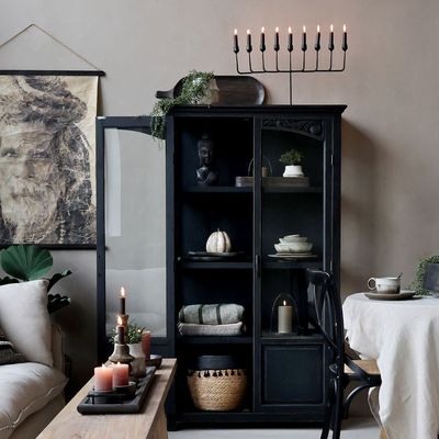 With four black shelves, this is a masterpiece of furniture.