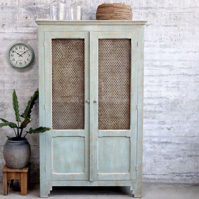 Linen Antique Opal Finish Cupboard