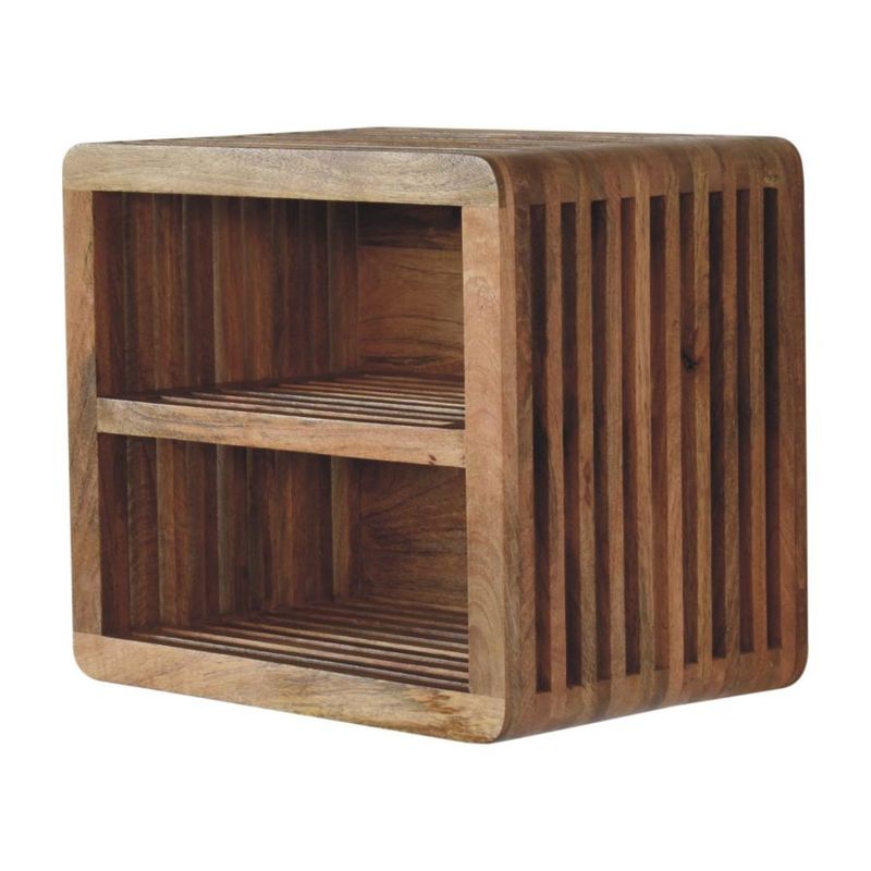 This side/front view showcases the Stockholm design on the side panels.