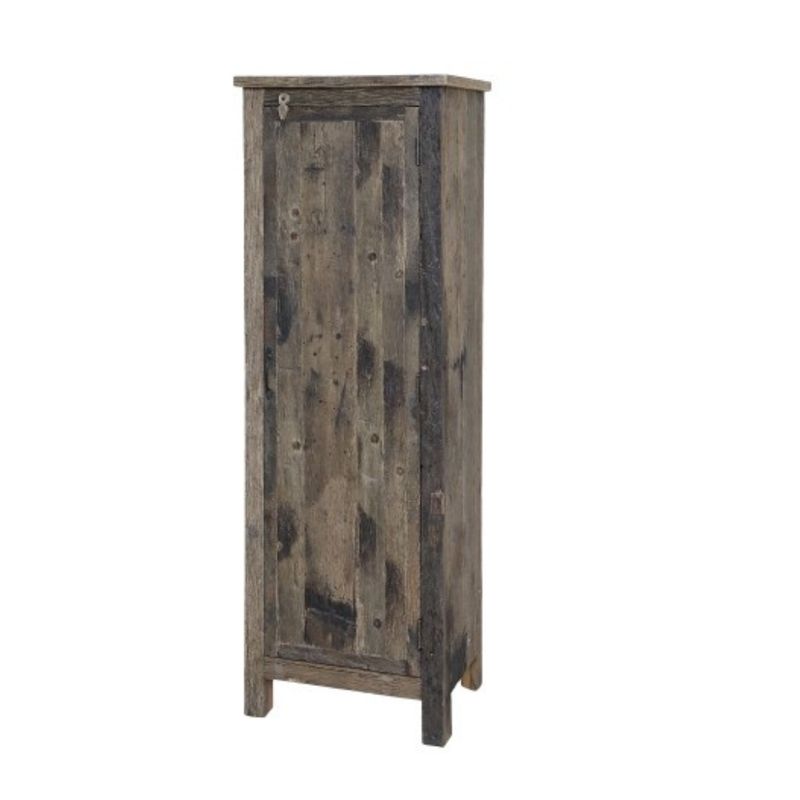 Amelie Tall Wooden Cabinet A good sturdily built cabinet of recycled wood, with internal shelves too. Amelie Tall Wooden Cabinet