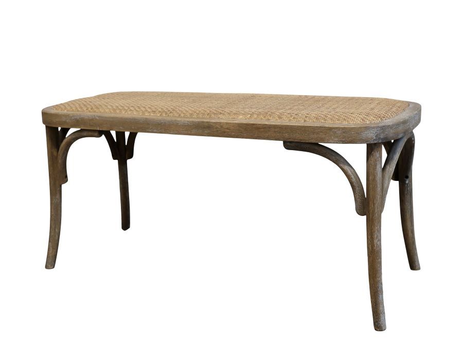 French Wicker Bench So useful around the home, particularly in a Utility Room, Boot Room, Hall or conservatory. It is of the highest quality, and a good place to sit down to take your boots off, or just perhaps to use for putting household items on, rather than the floor! Height 46cm, Length 100 cm, Width 42cm.