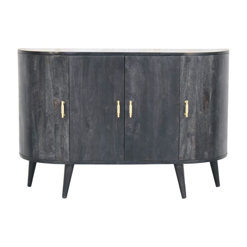 Lido Quad Ash Black Cabinet In an Ash Black finish, the style of this cabinet suits most home decor.