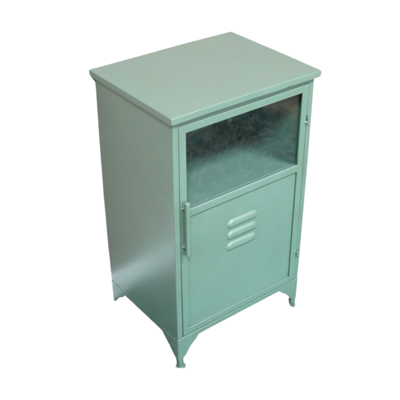 Made from iron, this is an attractive cabinet in the industrial style
