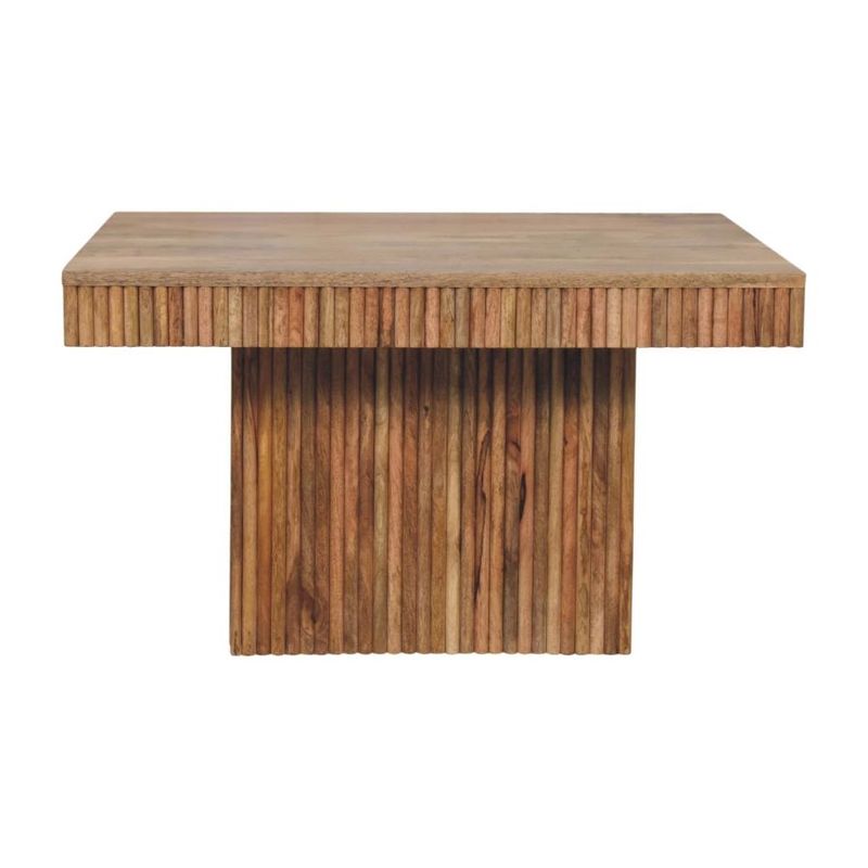 Roxanne media Unit
Natural oak effect finish. It is a sturdy piece featuring a thick ridged base.
Front elevation.