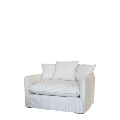 Marseilles Cream & Latte Stripe Large Armchair