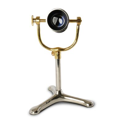 Desk Telescope A lovely item for your desk or somewhere near a window so you can see far away. Made from Brass and Aluminium, this fine instrument will not only suit its purpose but looks magnificent too.