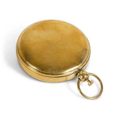 And closed, this fine compass looks just like a brass pocket watch.