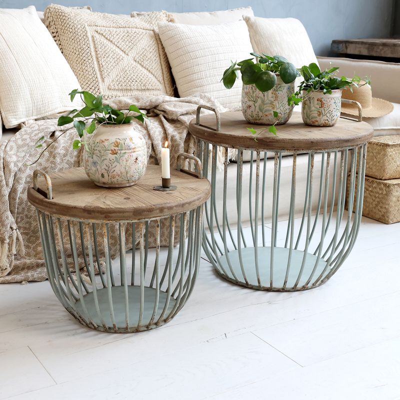 Looks really great in use as a coffee table- and you get two of them!