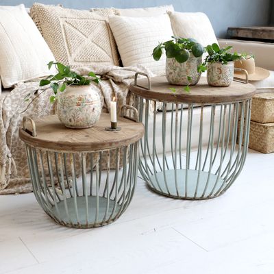 Looks really great in use as a coffee table- and you get two of them!
