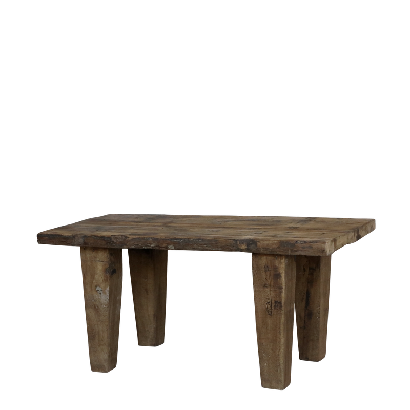 Amelie Recycled Wood Coffee Table One of our best sellers is this popular Coffee Table, made from recycled, reclaimed wood. It has a natural finish, and its 90 x 45 size is ideal for most situations.
