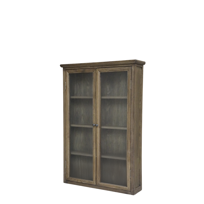 Dordogne Natural Finish Display Cabinet The Dordogne display cabinet is of a classic design, and an ideal cabinet to display your favourite homeware. Being 120 cm tall, it is easily mounted on a wall or it can be positioned on a lower cabinet or sideboard.