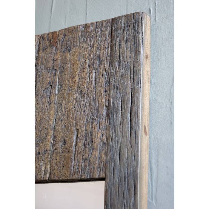 Amelie Mirror
Large Narrow Plank of recycled dark aged wood set with a rectangular mirror