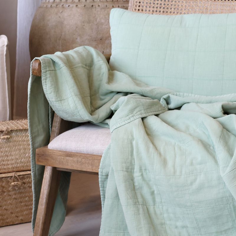 Chic Quilted Blanket - Vert
Draped on Chair