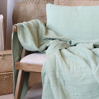 Chic Quilted Blanket - Vert
Draped on Chair