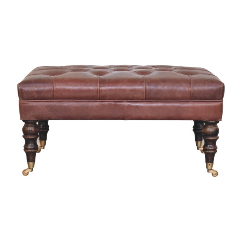 The Washington Leather Bench now comes with a Buffalo Brown seat pad. Suitable for your home.