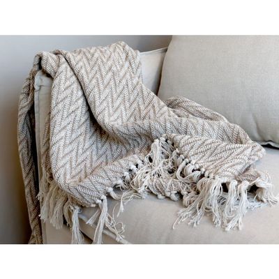 Chic Throw - Throw Latte ZigZag Pattern