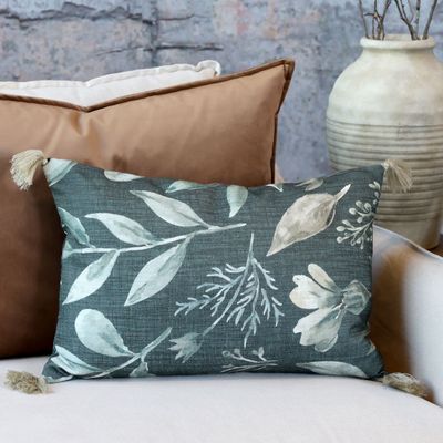Chic Rectangular Patterned Olive Cushion