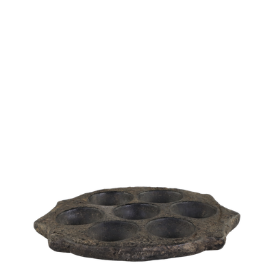 Amélie tealight holder is crafted from beautifully recycled wood with multiple tealights, adding rustic warmth and character 