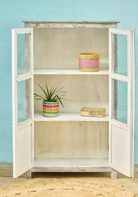 Tundra Vintage Style  Fair Trade Glazed Cabinet