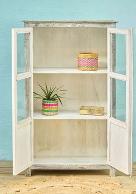 Tundra Vintage Style  Fair Trade Glazed Cabinet