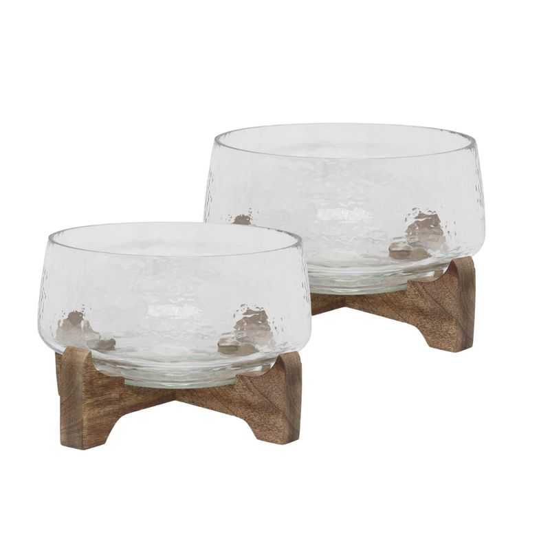Sylvie Set of Two Display Glass Bowls