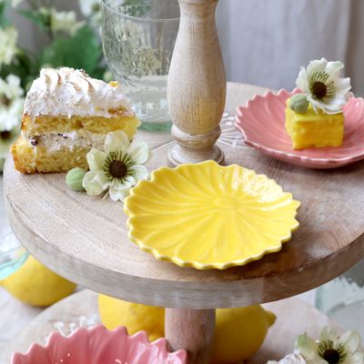 Water Lilly Plate Set of Six - Melon
