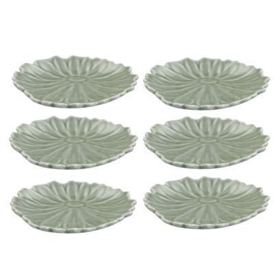 Water Lily Plate Set of Six - Verte