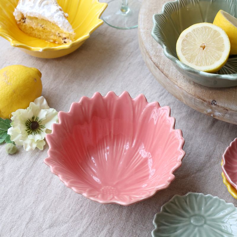 Water Lily Bowl Set of Six- Rose