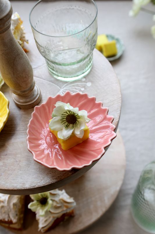 Water Lilly Plate Set of Six - Rose