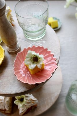 Water Lilly Plate Set of Six - Rose