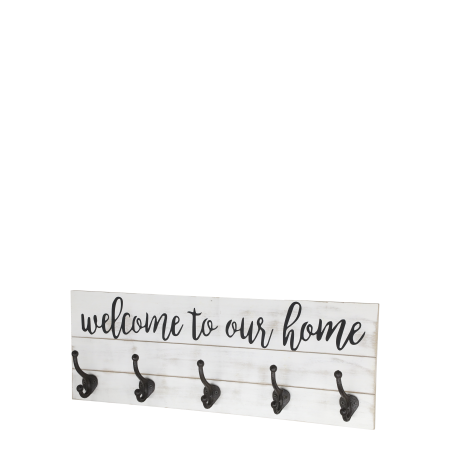 Our Home Sign with Hooks Our Home Sign with Hooks