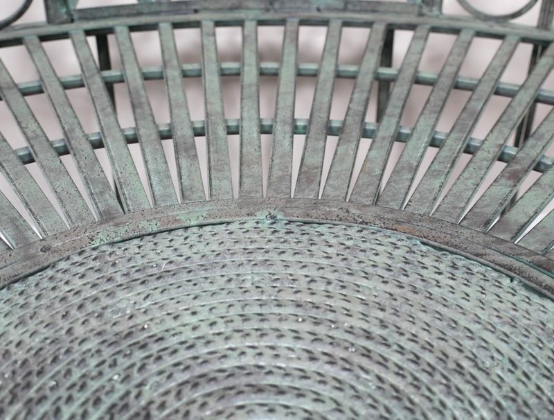 Matilda Metal Arch Garden Seat. Metal Arch Ornate Semi Circle Base Seat.