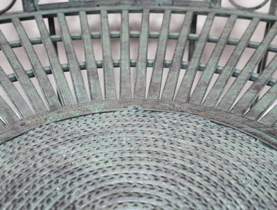 Matilda Metal Arch Garden Seat.  Metal Arch Ornate Semi Circle Base Seat.