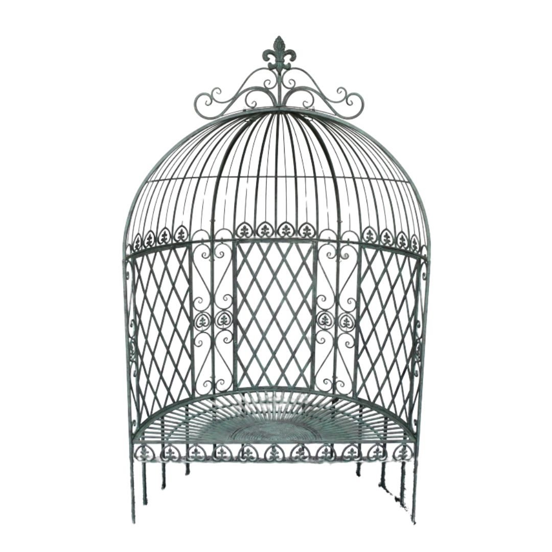 Matilda Metal Arch Garden Seat.  Metal Arch Ornate Semi Circle Base Seat.