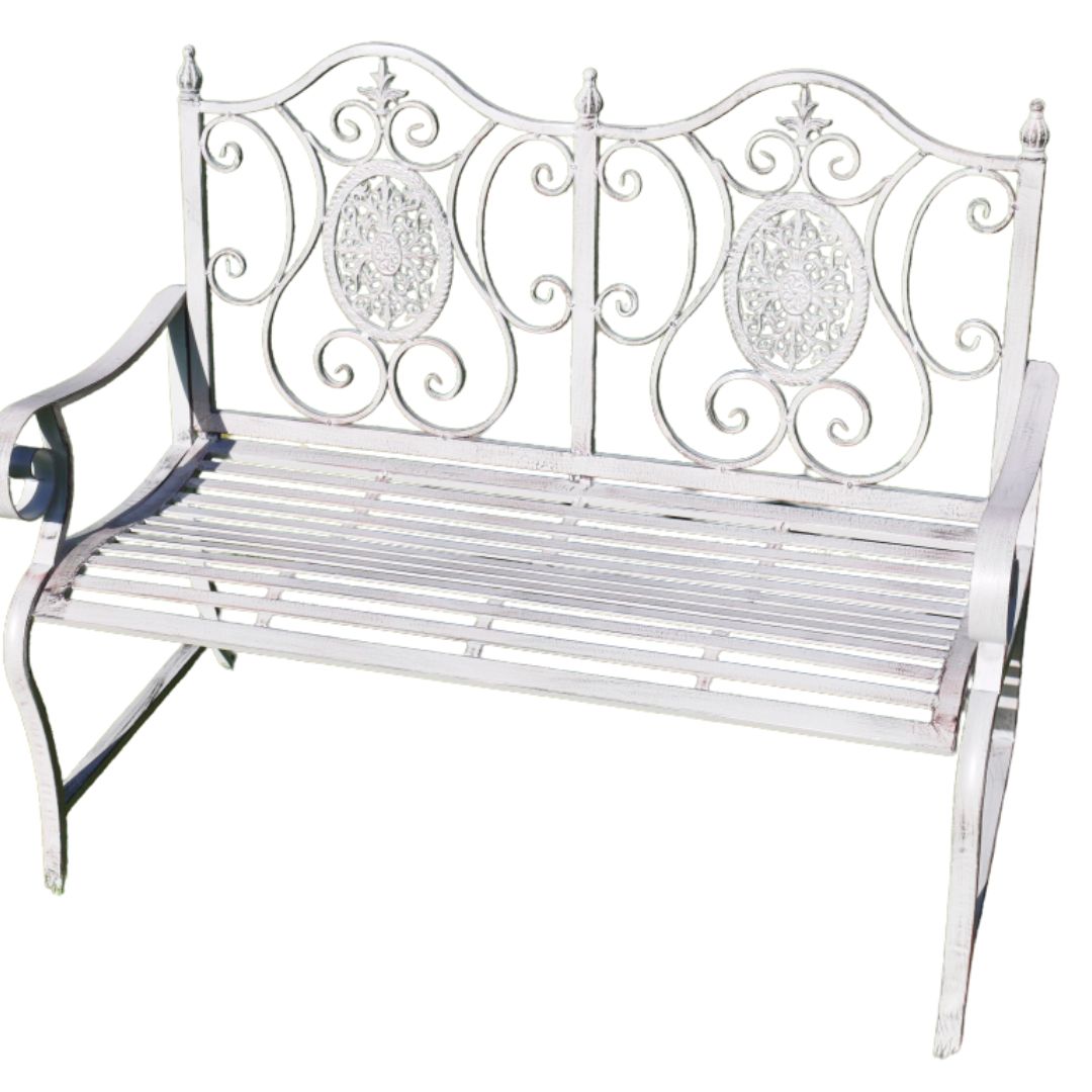 Hampstead Antique Grey Garden Bench.