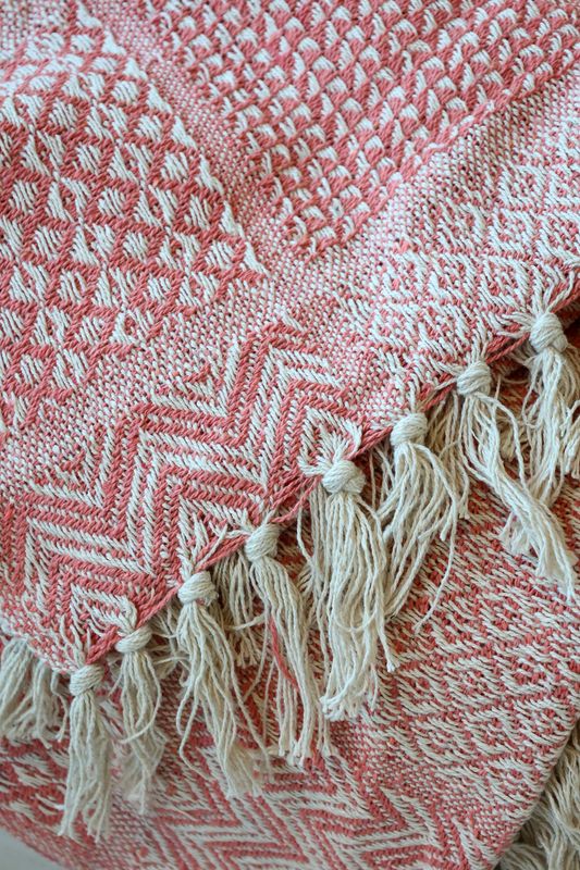 Chic Coral Blush Throw