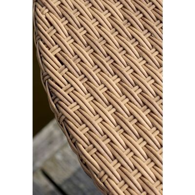 Braided rattan bistro circular table.