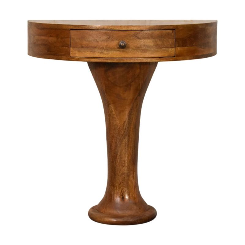 Amber Pedestal Console Table