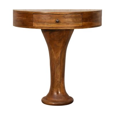 Amber Pedestal Console Table