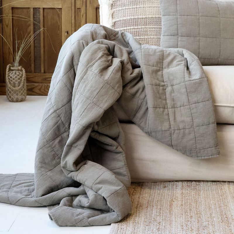 Chic Quilted Blanket - Latte